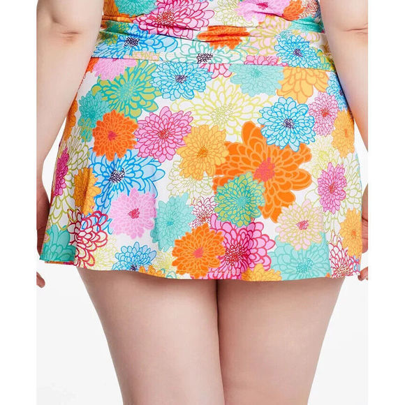 Bleu by Rod Beattie Plus Fresh Picks Hipster Swim Skirt Swimsuit 20W 20 W - Picture 2 of 2